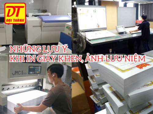 In Giấy Khen, In Ảnh Lưu Niệm Cần Chú Ý Những Điều Gì